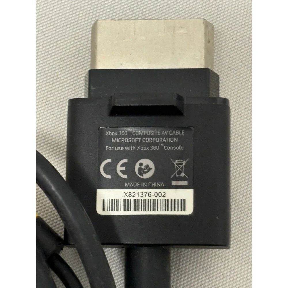 Genuine Official OEM Microsoft XBOX 360 Composite AV Cable X821376-001